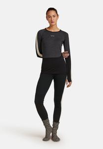 Топ icebreaker MER 200 LS CREWE, Black Jet Hthr Undyed Cb/Black