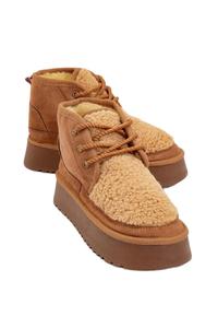 Ботинки Tyson на шнуровке (женские) Prologue Shoes, Cognac suede faux leather