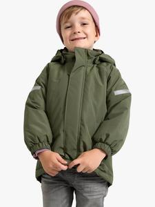 Детская утепленная куртка с капюшоном Lindex, Dark Dusty Khaki