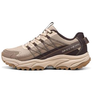 Skechers Мужские низкие походные ботинки Cyan Lin с амортизацией, износостойкостью, воздухопроницаемостью и упругостью, коричневого цвета