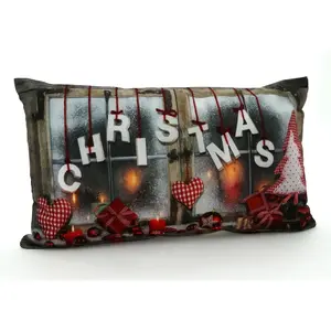 Декоративная подушка Рождество из велюра, рождественская, наволочка без наполнителя, 1 штука Weckbrodt, Multi + bedruckt