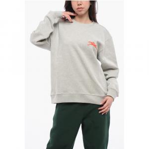 Толстовка ROBERT INDIANA из хлопка с флисом и круглым вырезом, макси Longchamp, Gray