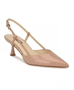 Женские туфли-лодочки Rhonda на каблуке-котенке с ремешком на щиколотке Nine West, загар/бежевый