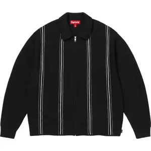 Поло свитер с полосками и молнией FW25 WEEK7 Unisex Supreme, черный