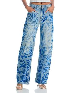 Джинсы Lasso Sneak в оттенке Pressed Leaves MOTHER, синий