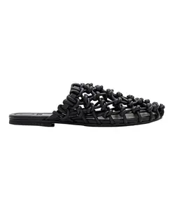 Плетеные кожаные сандалии Odissi, черный