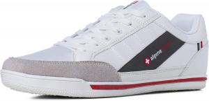 Мужские винтажные кроссовки Alpine Swiss | Низкие кеды в европейском винтажном стиле с замшевой отделкой | Кроссовки Stefan Fashion | Повседневная уличная обувь, белый