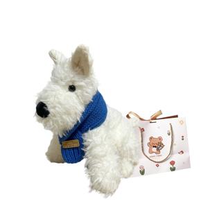Милый шарф West Highland плюшевая кукла высота 20cm/25cm/35cm OU DI PIG