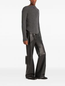 Свитер ребристого плетения Courrèges, серый