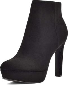 Женские ботильоны XYD с закрытым острым носком, платформой и высокими каблуками, боковой молнией, короткие вечерние туфли для праздников