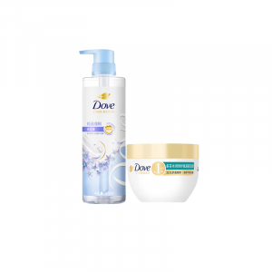 Питательный и увлажняющий набор шампунь и кондиционер для восстановления и очищения Dove, two-piece set: синий bell shampoo 470ml+hydrating small золотой bowl hair mask 260g