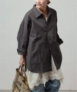 Куртка-бомбер из хлопка и льна, изготовленная на заказ по специальному заказу армейская саржа Journal Standard, цвет Black