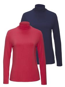 Футболка LASCANA Stehkragenshirt, цвет pink, navy