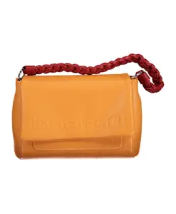 Стильная сумка через плечо с контрастными деталями. Desigual, оранжевый