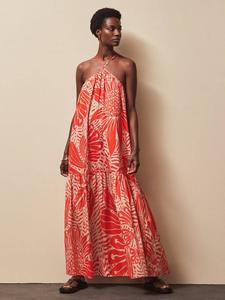 Платье макси на бретелях Petite с цветочным принтом Ro&Zo, Red