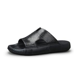 Подошва из резиновой пены, устойчивая к истиранию, мужские тапочки-слайды Devanro, Black