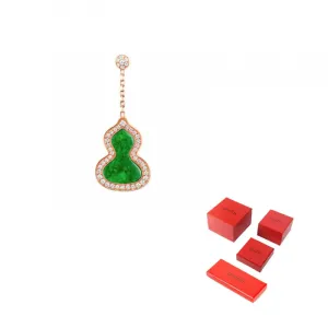 Qeelin Серьги 18K Rose Gold, Diamond, Jadeite для женщин Rose Gold