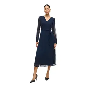 Платье Vila Falia long sleeve, синий