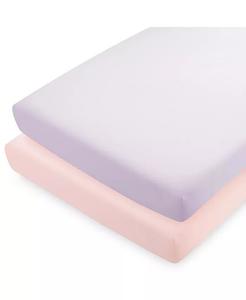 Простыня для кроватки из микрофибры, упаковка из 2 шт Bare Home, розовый