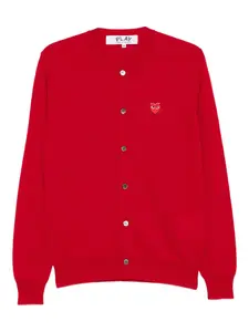 Кардиган с эмблемой и стразами Comme Des Garçons Play, красный