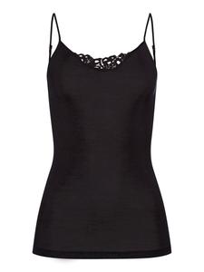 Топ на тонких бретельках Hanro Top Woolen Silk, черный