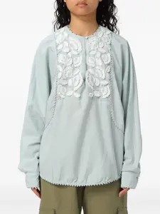 Декорированная блузка Bazar Deluxe, синий