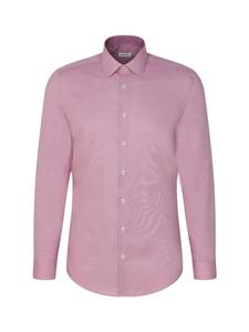 Рубашка BUSINESS KENT PATCH5 SHAPED розового цвета Seidensticker