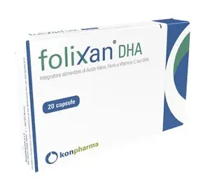 Добавка Folixan DHA 20 капсул Wellbeing для беременных женщин Konpharma