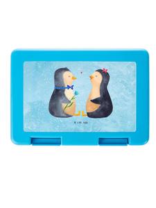 Mr. & Mrs. Panda Пара пингвинов в ланчбоксах без слогана, ледяного синего цвета