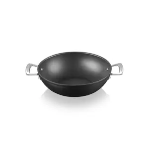 Вок Le Creuset из алюминия с прихватами, черный