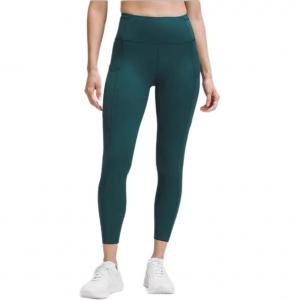 Быстрые и свободные леггинсы из ткани Nulu 25' Women's Black Lululemon, зеленый