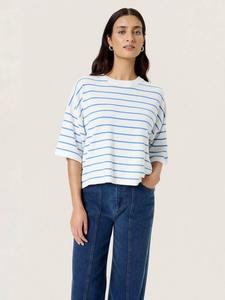 Футболка Spina Boxy в полоску Soaked In Luxury, Whtie/Blue