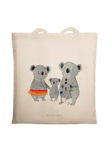 Сумка для переноски Mr & Mrs Panda Koala Familie ohne Spruch, кремовый