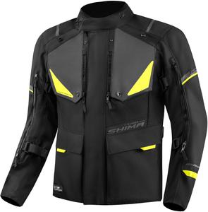 Водонепроницаемая текстильная мотоциклетная куртка SHIMA runner, Black/Yellow