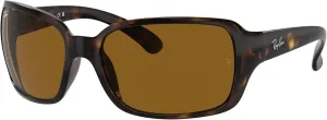 Женские квадратные солнцезащитные очки Ray-Ban RB4068, Havana/Brown