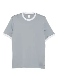 Футболка с круглым вырезом и контрастной отделкой Eleventy, синий