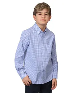 Рубашка с длинным рукавом Big Boys Signature Gingham Tailorbyrd, синий