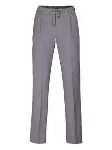 Брюки строгого кроя с кулиской Moorer, серый
