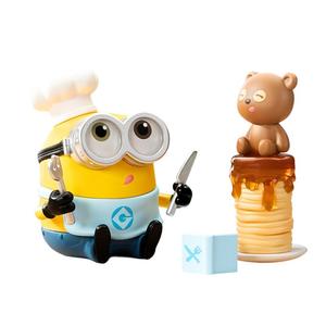 Коллекция таинственных коробок с историями перед сном Minions BOB и TIM, одиночная таинственная коробка/полный набор 12 шт POP MART, Confirmed-Breakfast Preparation (Open)