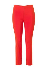 Узкие брюки со складками Ulla Popken, оранжево-красный