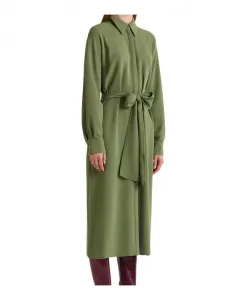 Платье из крепа Sablã¨ Maliparmi, зеленый