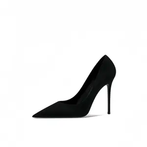 Crelinkxlat Сексуальные и щедрые, утонченные туфли на высоком каблуке для женщин, черные, каблук 8 см, цвет Black 8cm