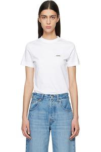 Футболка с коротким рукавом из грубой ткани Jacquemus, белый