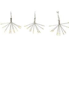 Marelida Декоративная светодиодная гирлянда «Одуванчик, 5 цветков, похожих на фейерверк», 50 светодиодов, длина: 1 м, таймер, серебристый цвет