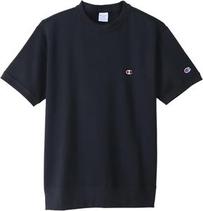 Футболка Champion (Champion) с коротким рукавом, круглый вырез, вышивка в одну точку, мужская, C3-Z020, темно-синий