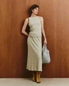 Женская миди-юбка из хлопка Southern Cotton, хаки