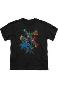 Футболка с коротким рукавом для детей с героями Лиги справедливости Америки Gildan, черный