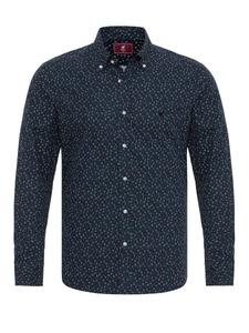 Повседневная рубашка Williot Regular fit Button Up Shirt, темно-синий