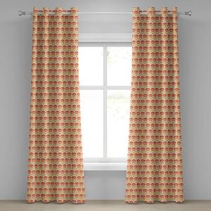 Штора Abakuhaus Jugendstil 2er-Set, полиэстер - желтый/оранжевый - высота: 260 см