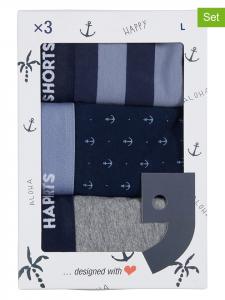 Happy Shorts Комплект из 3 штук: боксерские шорты темно-синего/серого цвета